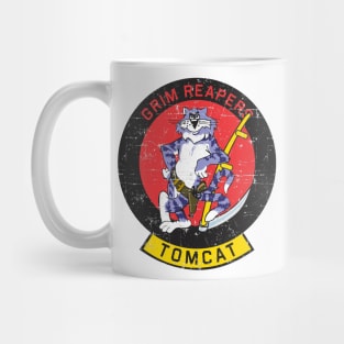 Grumman F-14 Tomcat - Grim Reapers - Grunge Style Mug